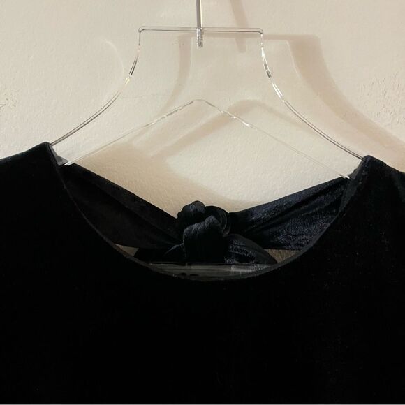 Rebecca Minkoff Black Gwen Velvet Long Sleeve Mini Dress Size 6 NWT - Picture 5 of 16